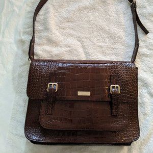 Kate Spade Brown Crocodile Messenger Bag